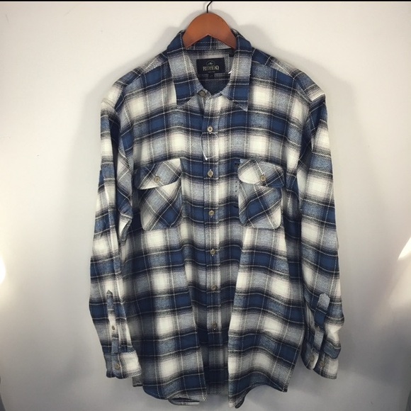 New Red Head Heavy Plaid Flannel Size LG Tall - Picture 1 of 7